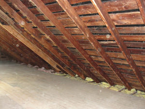 A New York attic before installation of SuperAttic